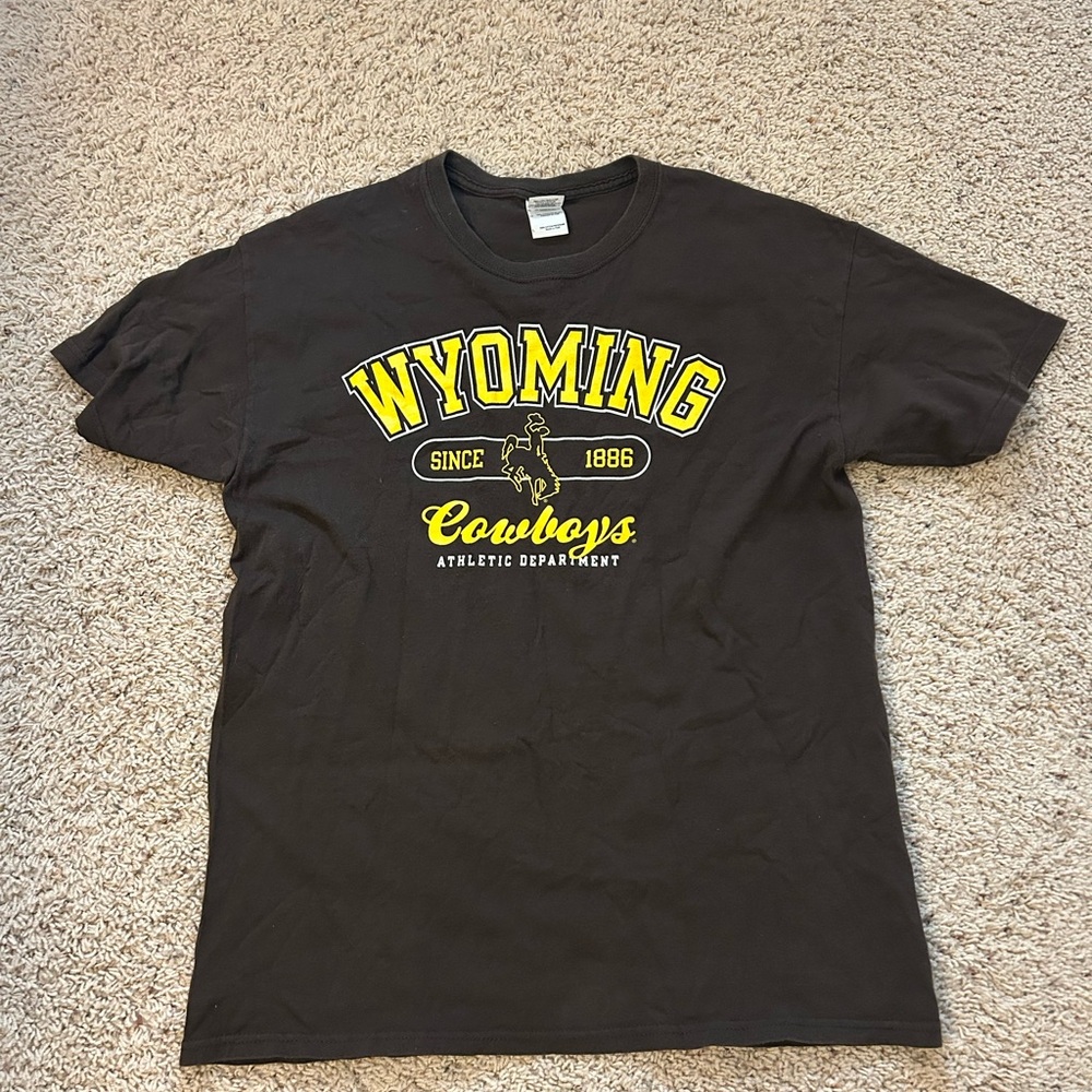 Wyoming Cowboys Dark Brown Cotton Tee